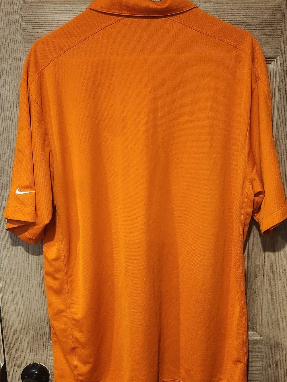Nike Men's Orange Short-Sleeve Polo with Subtle Chest Logo